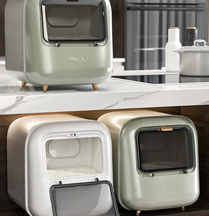 10kg Dry Food Storage Bin Space-Saving Kitchen Container for Grains, Snacks & Pet Food