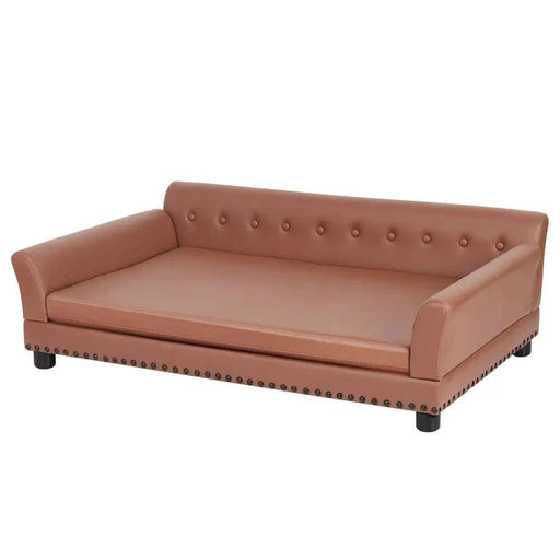 Comfortable and supportive pet sofa bed with sponge foam cushion and wooden composite board frame