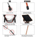 ultralight camping folding chair with compact, foldable design for easy transport and storage