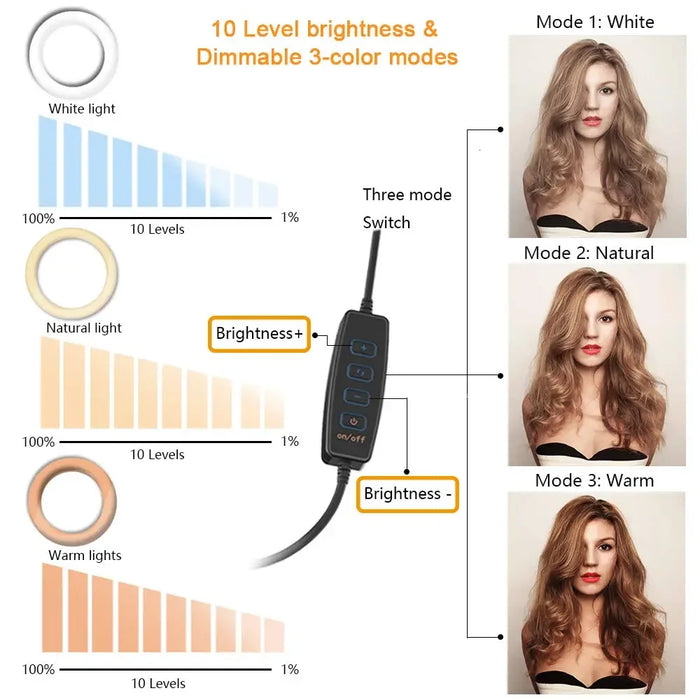 10-inch LED Selfie Ring Light 10inch With Stand