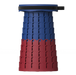 Collapsible Telescopic Camping Stool in Blue & Red, perfect for outdoor activities such as camping, fishing, and beach trips