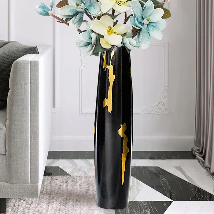 60cm Floor Standing Ceramic Vase for Living Room Decor