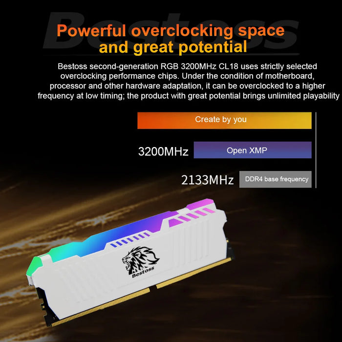 Advanced Cooling System 16GB DDR4 3200MHz Desktop Memory Modules for Gaming