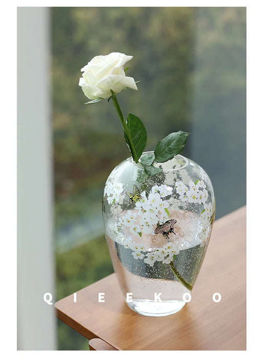 Luxury Glass Vase for Office or Living Room Decor 25x17x10cm