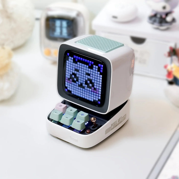 Portable Retro Bluetooth Speaker with Pixel Art Display