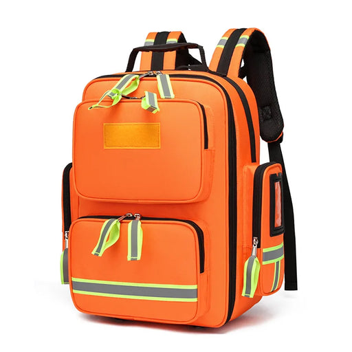 Large capacity orange emergency rescue backpack for outdoor camping survival