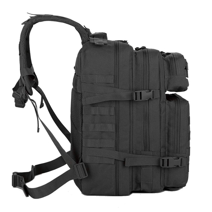Ergonomically designed backpack with padded shoulder straps and waist belt