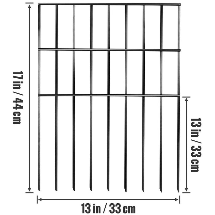No-dig animal barrier with easy S-clip installation and 17-inch height