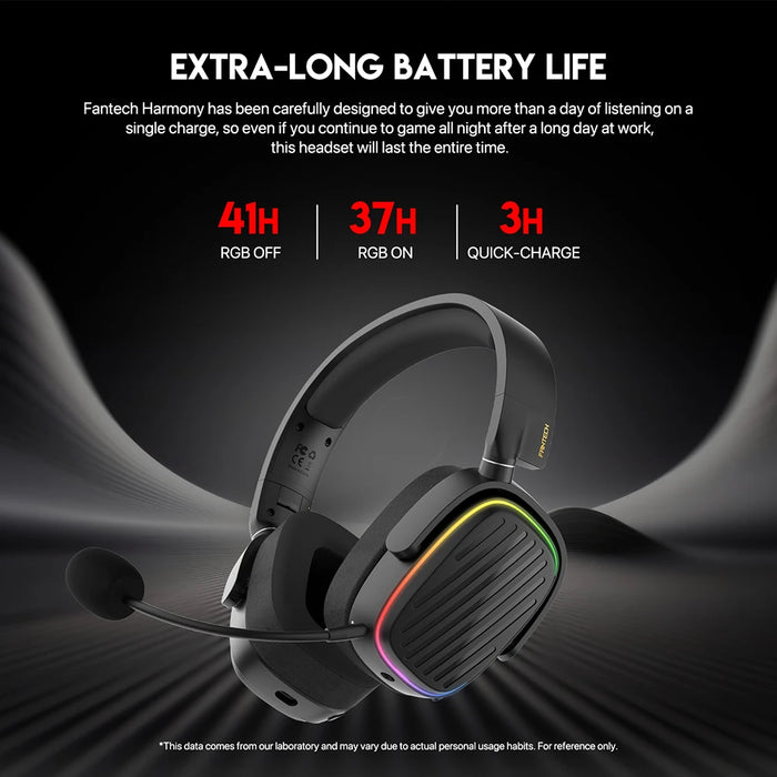 White Wireless Gaming Headphones with RGB & Memory Foam