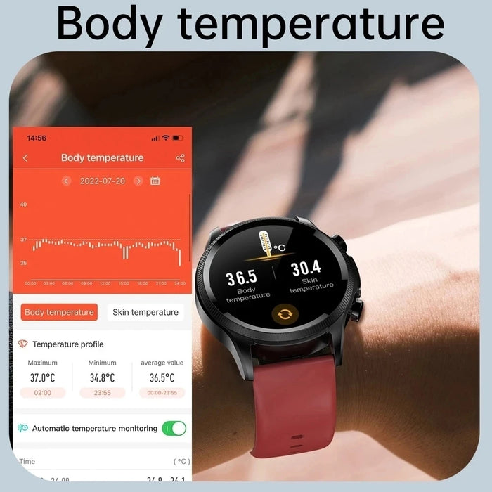 1.39" Smartwatch with ECG, Blood Sugar, Heart Rate & Fitness Modes