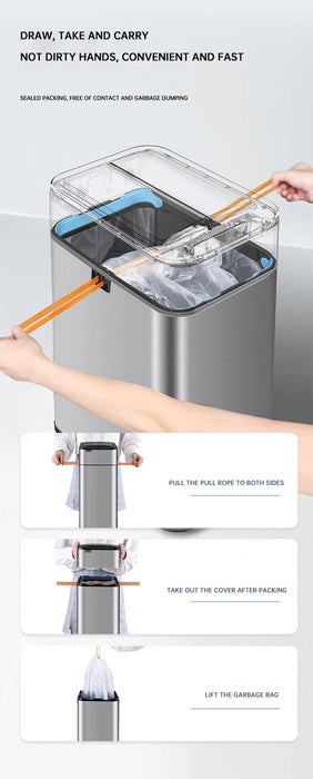 50L Automatic Induction Trash Can for Kitchen or Bathroom
