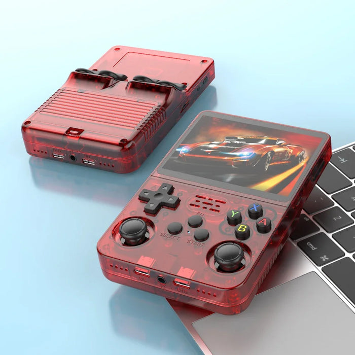 Retro Handheld Game Console 3.5" IPS Screen 64GB Storage Red