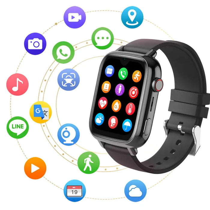 4G GPS Smartwatch for Kids with Camera, Waterproof, Black
