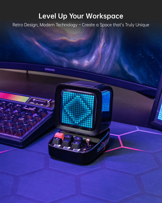 Bluetooth Speaker with Pixel Art Display