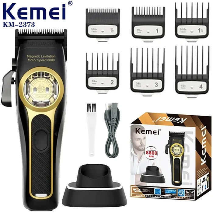 Hair Clipper Magnetic Levitation Motor Trimmer 6000RPM with Charging Base for Men with box - High-performance hair clipper with magnetic levitation motor and charging base