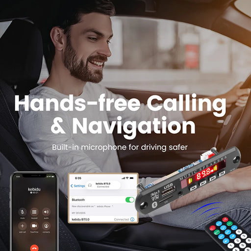 Versatile Bluetooth MP3 Decoder Board with FM Radio Functionality and Touch Tone Operation Mode