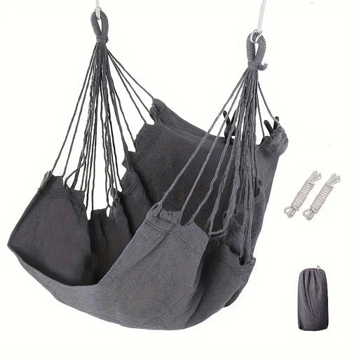 Soft and breathable hammock chair fabric swing in grey color