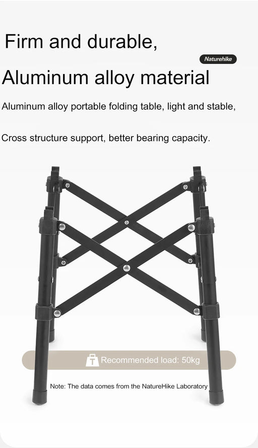 Portable and lightweight picnic table with durable aluminum frame