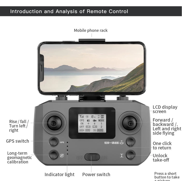 4K GPS Drone with 3-Axis Gimbal and Dual Camera