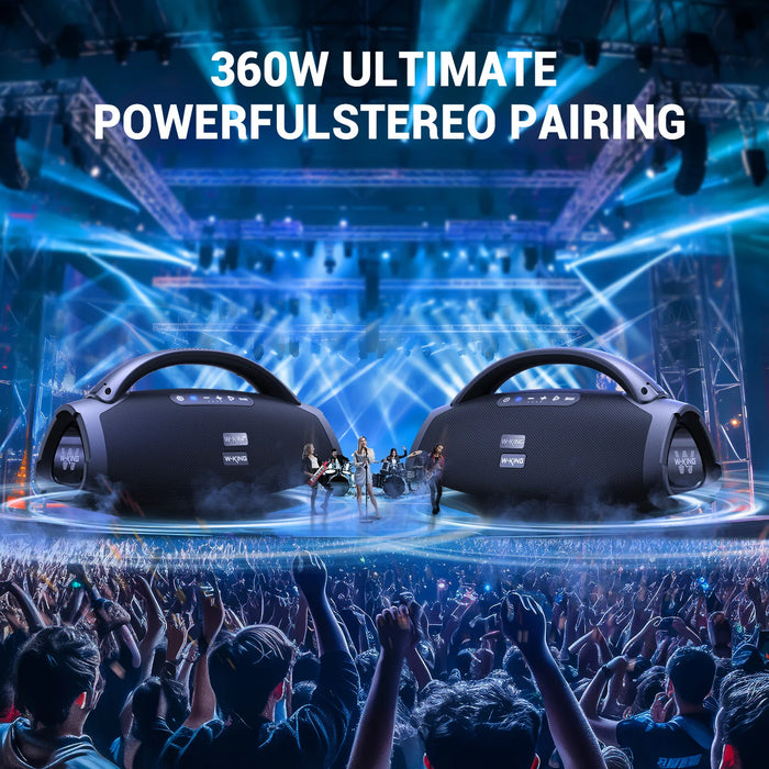 180W Portable Bluetooth Speaker with Bass & 24hr Playtime