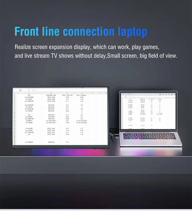 10.5-Inch Portable Monitor 1280P HDR Display for Laptop or Console
