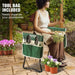 Sturdy Carbon Steel Frame Garden Kneeler and Seat with Handrails