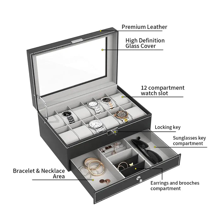 High-quality PU leather and soft nubuck interior organizer