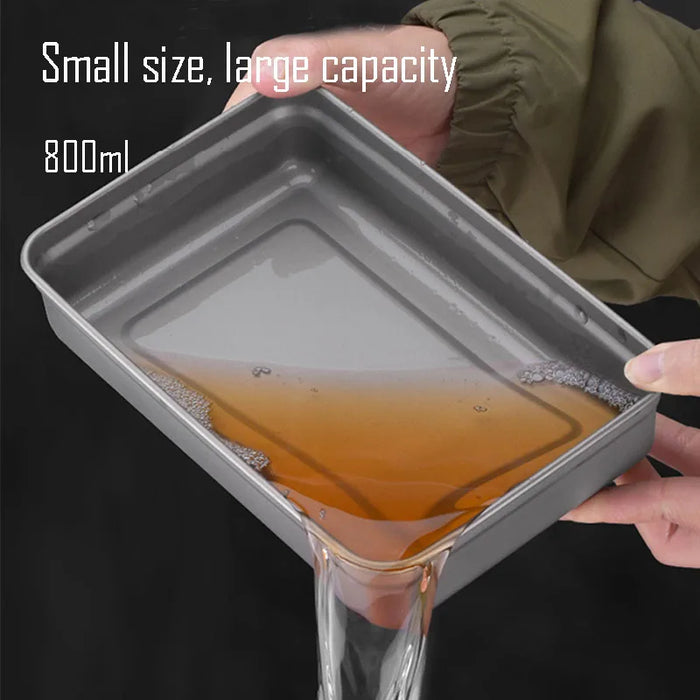 Outdoor Pure Titanium Tea Tray – Ultra-Light & Durable