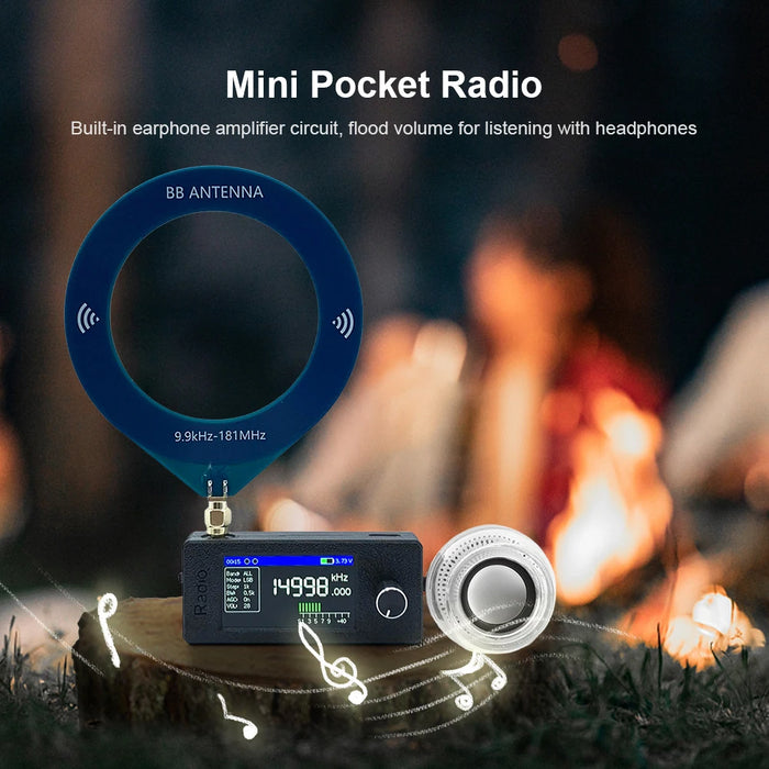 1.9" IPS HF SW MW VHF Radio with Mini Speaker