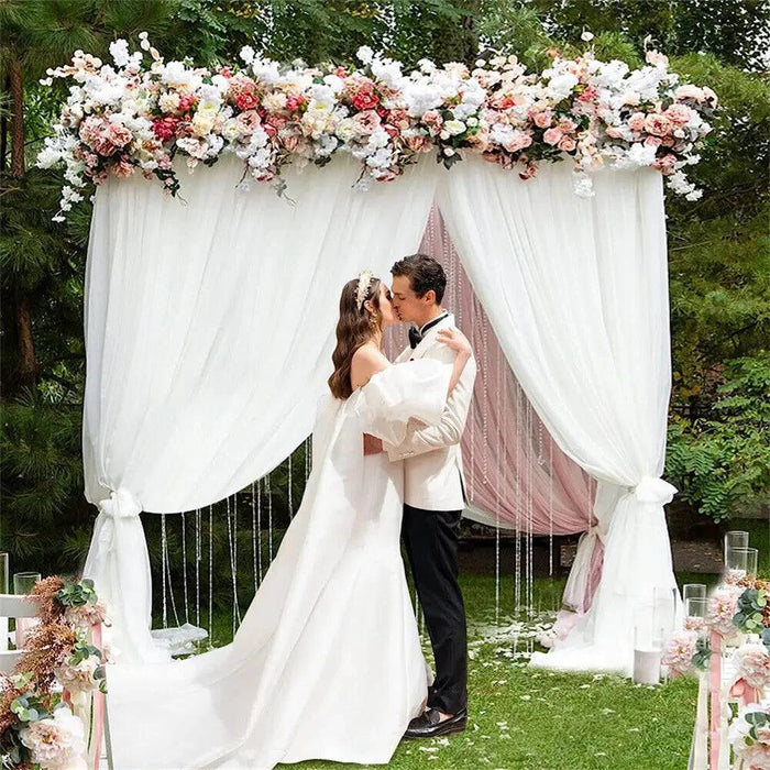 Versatile White Wedding Backdrop Stand for Photo Opportunities