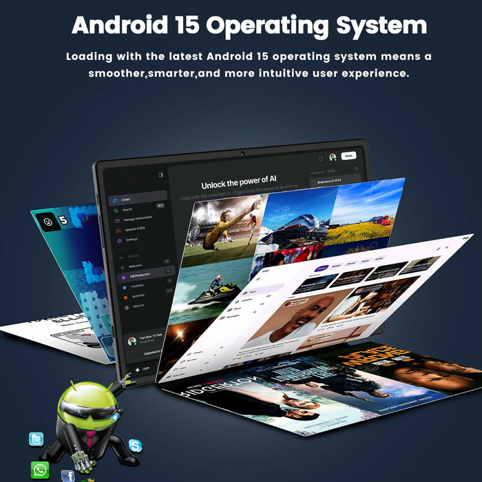 10,000mAh Battery 10.1" 4K Tablet with Keyboard