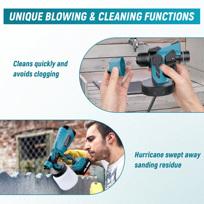 Three spray patterns for flexibility on various projects