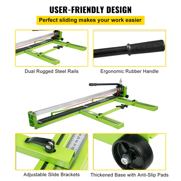 Upgraded sliding head with 27 ball bearings for smooth operation