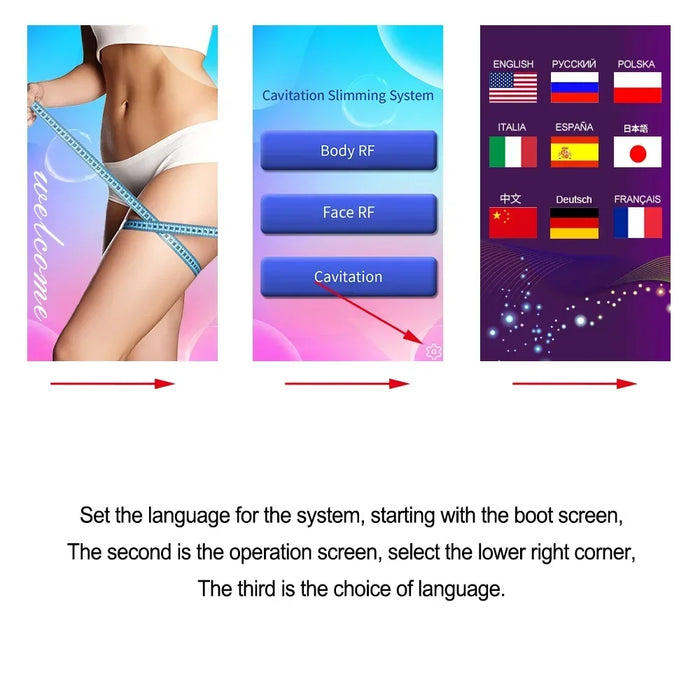 Ultrasonic Cavitation RF Slimming Machine – White, Fat Reduction & Skin Tightening