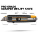 Scraper Utility Knife with Safety Locking Mechanism for Stability