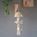 Nordic-inspired cotton rope wall hanging with minimalist jellyfish design