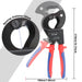 Insulated ratcheting cable cutters with heavy-duty wire pliers for 240mm² capacity