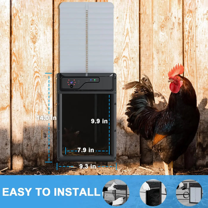 Solar Powered Automatic Chicken Coop Door with Timer