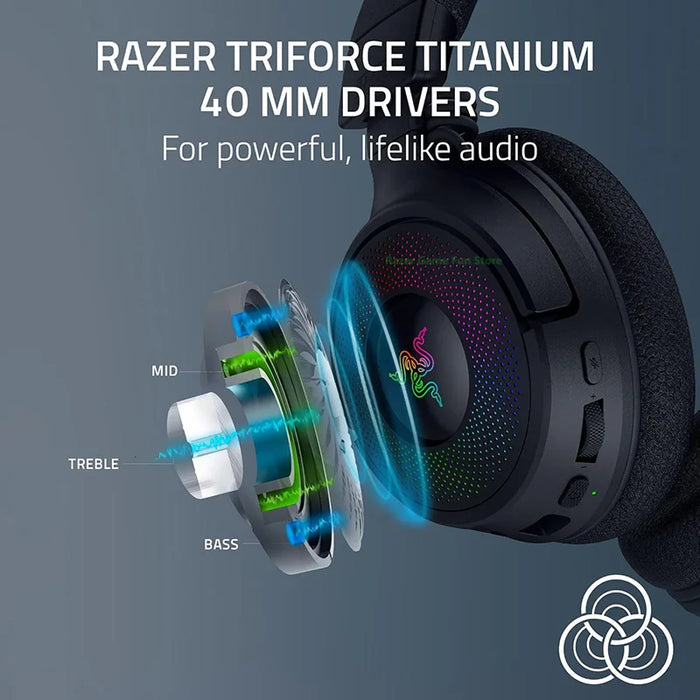 Wireless Gaming Headset Kraken V4 with RGB, 70H Battery, THX Audio