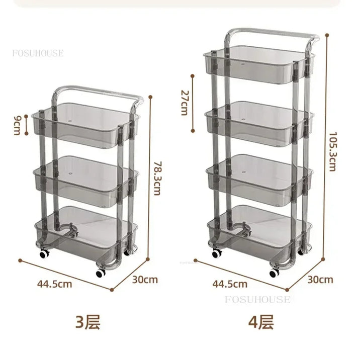 Multi-Tier Rolling Organizer Cart for Kitchen, Bathroom & More 4 layers-green