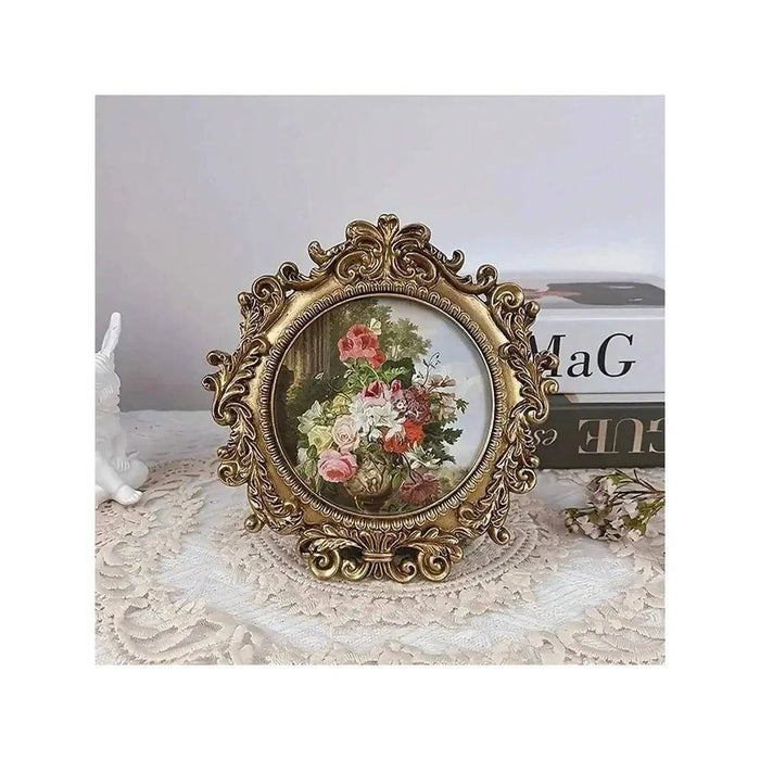 Tabletop display for figure or portrait photos, enhancing their beauty
