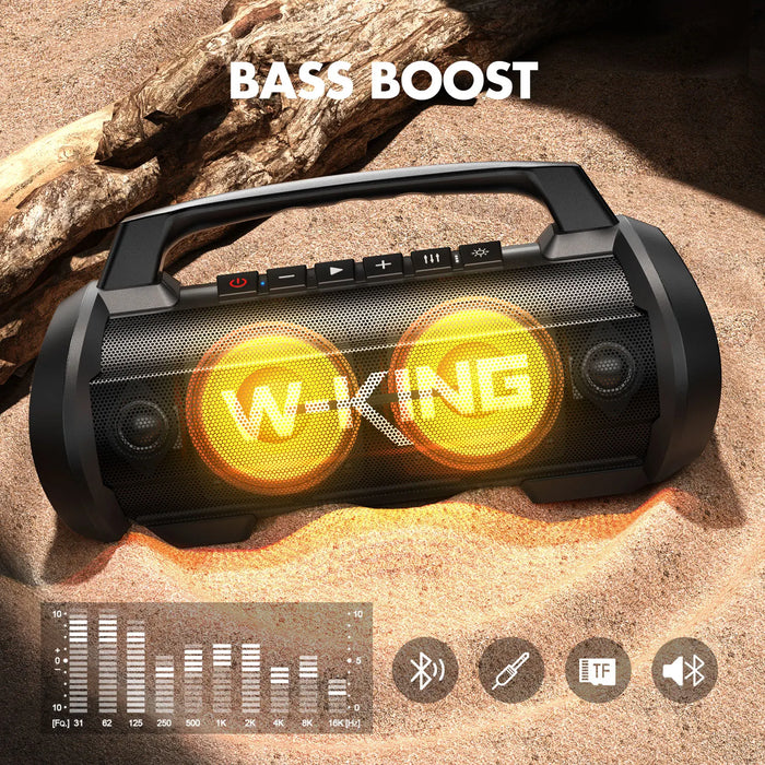Portable Bluetooth Speaker 70W RMS with Wireless Microphone