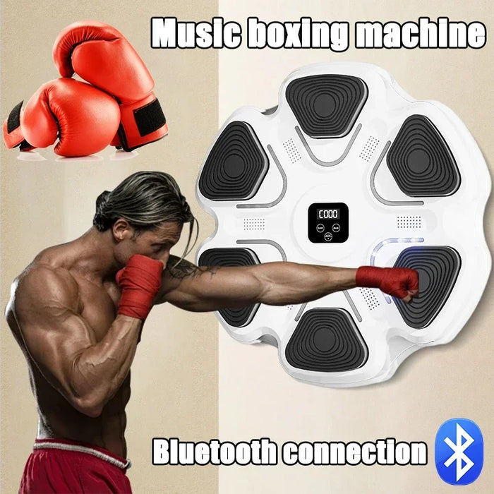 Smart Boxing Trainer Grey Music Boxing Machine for Home Fitness - A modern grey boxing machine designed for home workouts