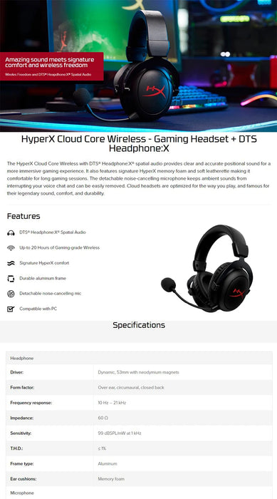 Head Mounted Wireless Gaming Headset with Surround Sound