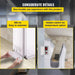 Automatic High-Speed Jet Hand Dryer Double-Sided Blade Washroom Dryer (silver) in modern restroom