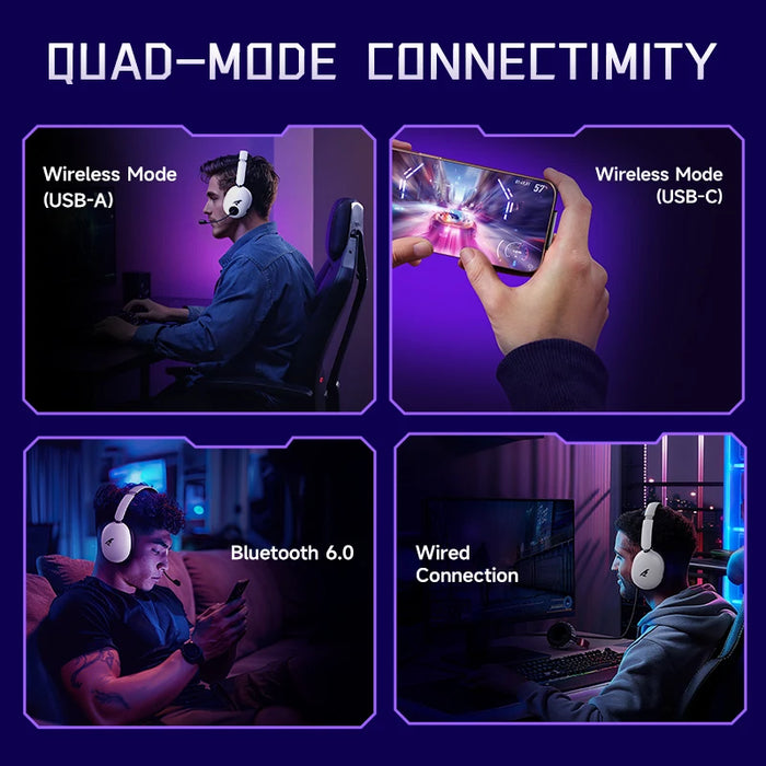 Gaming Headset with Mic Active Noise Cancelling, 40mm Driver