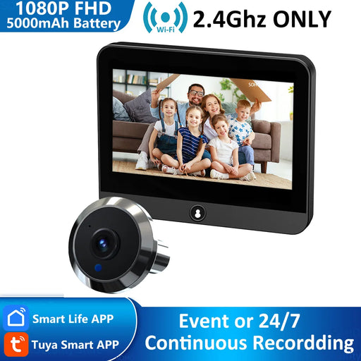 This WiFi Peephole Door Camera offers a broad field of vision, ensuring you never miss a visitor