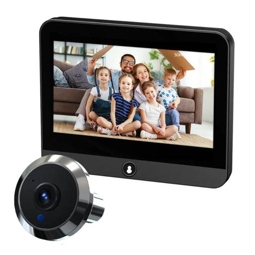 Smart WiFi Door Viewer Mini 1080P with Night Vision and 43 Inch Monitor + 32GB card provides clear and detailed video footage of visitors