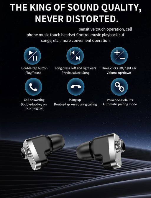 Steel Black Smart Watch with 2-in-1 TWS Bluetooth Earphones and HD Bluetooth Call side view with integrated earphone storage and alloy case