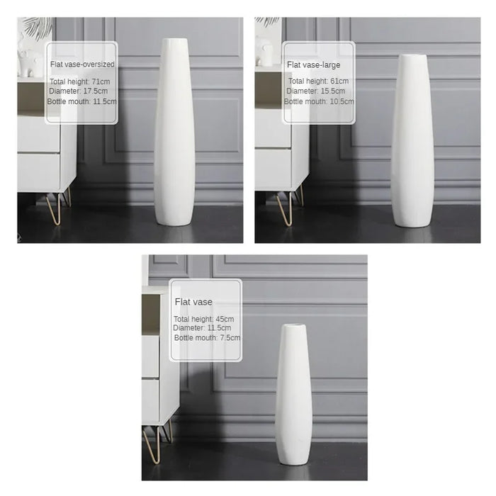 Ten-Corner 71cm Glazed Ceramic Vase Indoor Outdoor Display